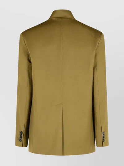 Attico Wool Blazer With Vent And Pockets In Brown