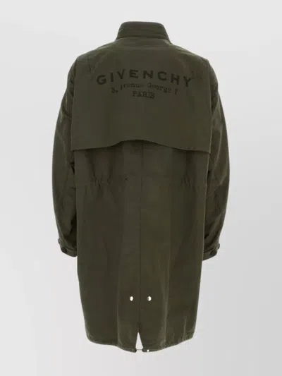Givenchy Stamp Cotton-blend Raincoat In Brown
