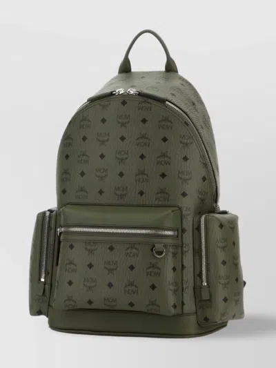 Mcm Stark Canvas Printed Backpack