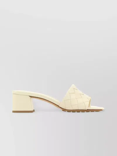 Bottega Veneta Parco Leather Mules Block Heel