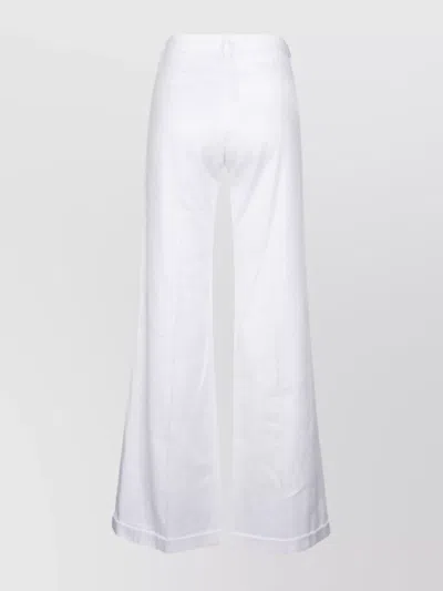Jacob Cohen Denim Trousers With Wide Leg And Pockets