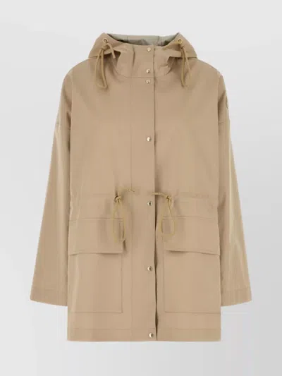 Moncler Cotton Blend Gaillon Parka With Drawstring Waist
