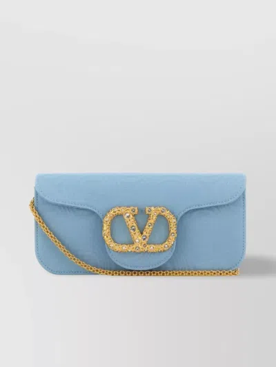 Valentino Locò Fabric Clutch Chain Strap