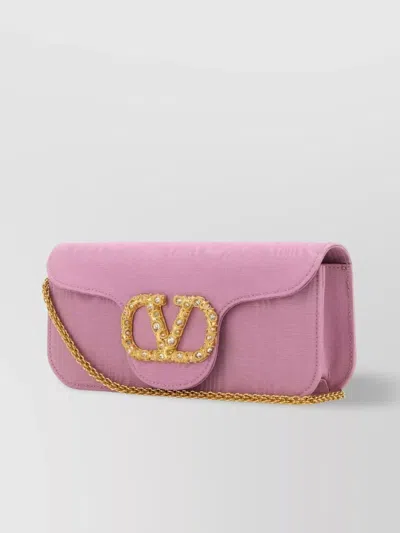 Valentino Fabric Locò Clutch Chain Strap