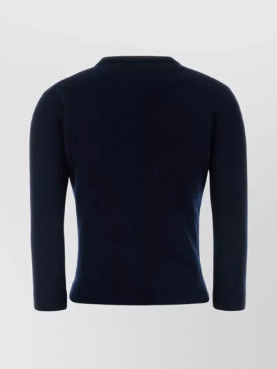 Valentino Wool Cardigan With Ribbed Cuffs And Bow Detail