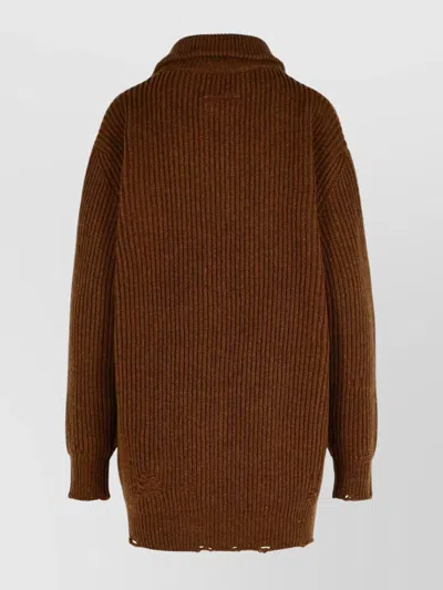Mm6 Maison Margiela Mm6 By Maison Margiela Brown Virgin Wool Sweater