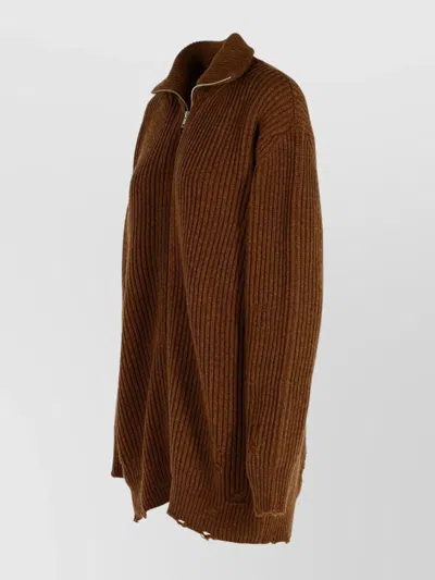 Mm6 Maison Margiela Mm6 By Maison Margiela Brown Virgin Wool Sweater
