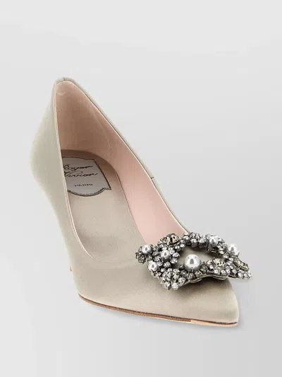 Roger Vivier Crystal Embellished Pointed Toe Pumps