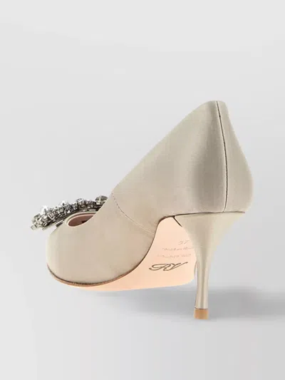Roger Vivier Crystal Embellished Pointed Toe Pumps