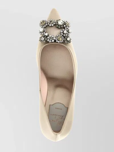 Roger Vivier Crystal Embellished Pointed Toe Pumps