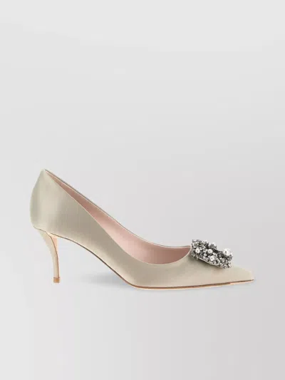 Roger Vivier Crystal Embellished Pointed Toe Pumps