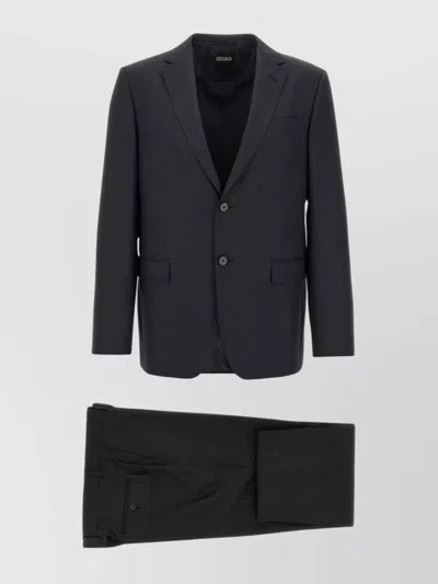 Zegna Wool Suit One Hundred And Twenty Thousand In Black