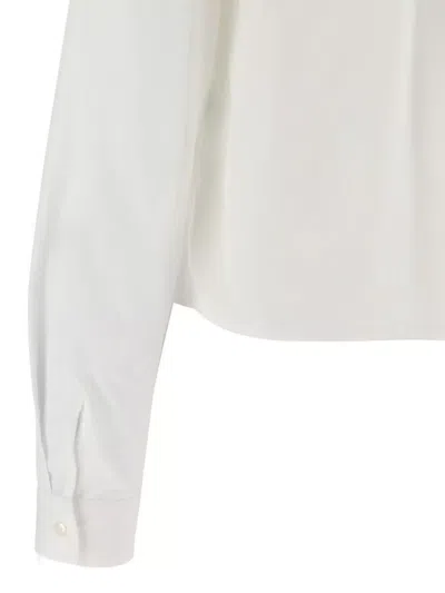 Fabiana Filippi Embellished Collar Long Sleeves Shirt In White