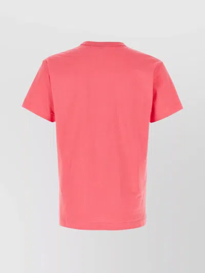 Comme Des Garçons Play Crew Neck Logo Patch T-shirt In Pink