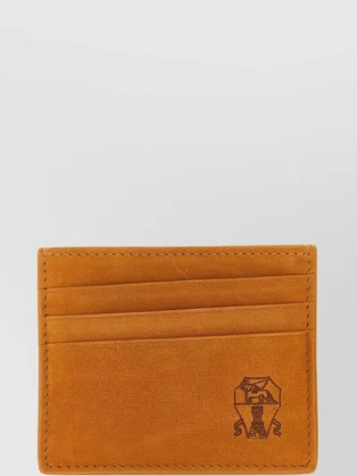 Brunello Cucinelli Compact Suede Card Holder