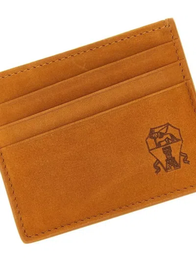 Brunello Cucinelli Compact Suede Card Holder