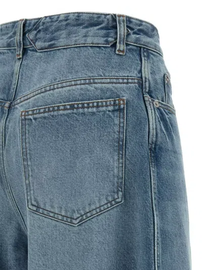 Jacquemus Ovalo High-rise Wide-leg Trousers In Blue