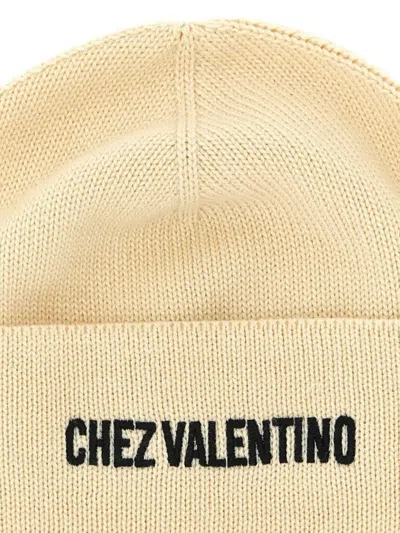 Valentino Garavani Chez  Cotton And Wool Beanie In Pink