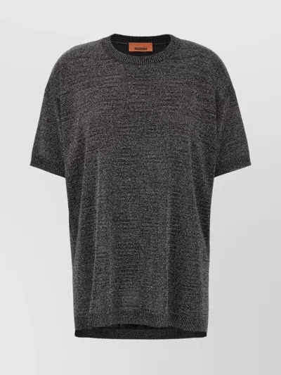 Missoni Metallic Crew Neck Knitwear T-shirt In Gray
