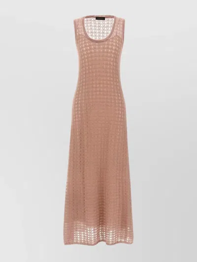 Fabiana Filippi Sleeveless Knit Dress Round Neckline