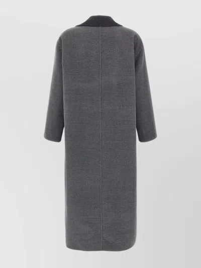 Fabiana Filippi Dressing Gown Coat Coats And Trench Coats Gray In Gray