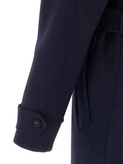 Stella Mccartney Double-breasted Wool Trench Coat Coats And Trench Coats Blue In Blue