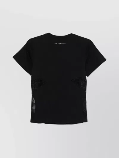 Emporio Armani Cotton Logo Graphic Print T-shirt In Black