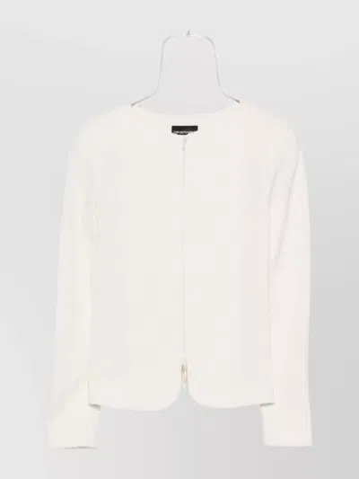 Emporio Armani Herringbone-pattern Zip-up Jacket