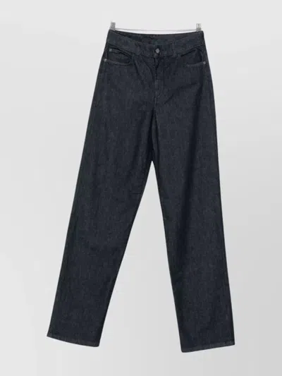 Emporio Armani Wide-leg Denim Jeans With Front And Back Pockets