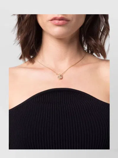 Ferragamo Strass Pendant Necklace Chain Adjustable