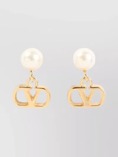 Valentino V Logo Signature Pearl Earrings