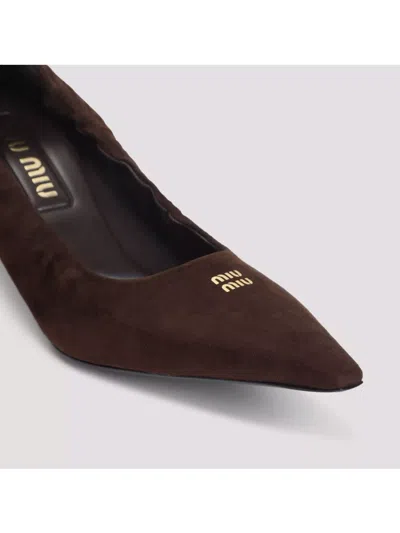Miu Miu Lamb Leather Pointed Toe Stiletto Pumps