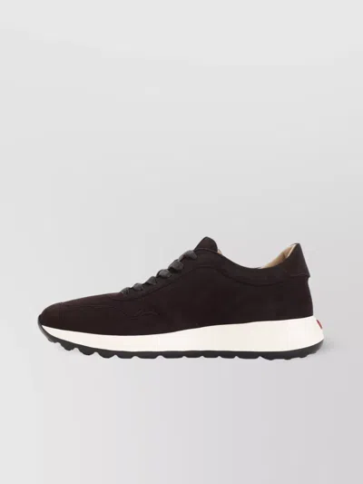 Tod's Leather Sneakers With Red Dot Detail
