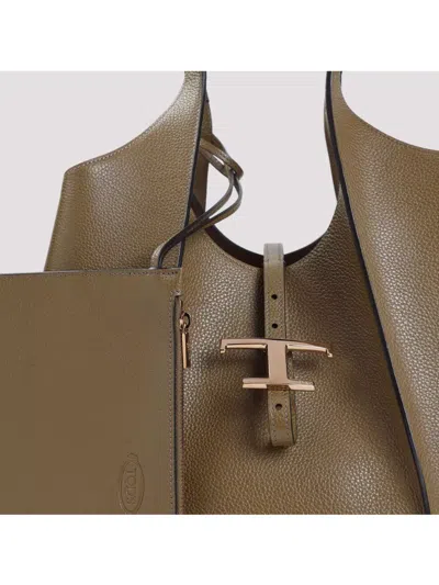 Tod's Grained Leather Top Handle Shoulder Bag