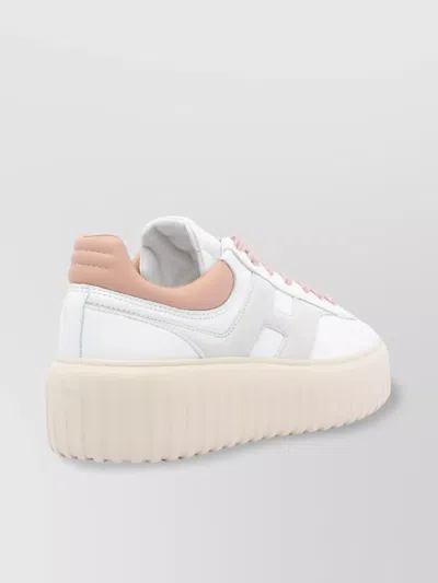 Hogan Low Top Sneakers Platform Sole In White