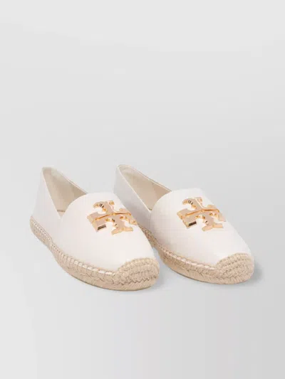 Tory Burch Golden Logo Leather Espadrilles