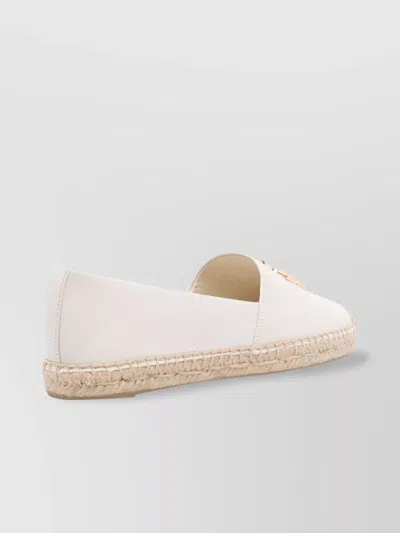 Tory Burch Golden Logo Leather Espadrilles