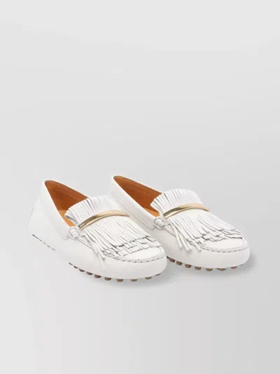 Tod's Loafers With Fringe Detail And Gold-tone Hardware
