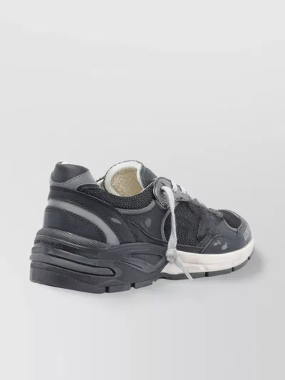 Golden Goose Black Leather And Mesh Running Dad Sneakers In Black