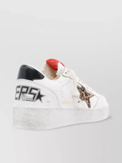 Golden Goose Low Top Sneakers With Leopard Star Detail