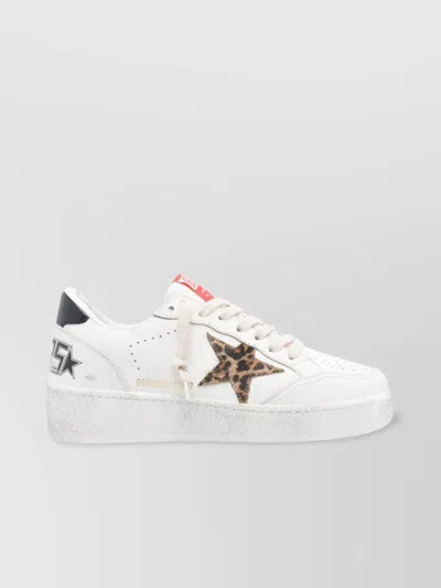 Golden Goose Low Top Sneakers With Leopard Star Detail