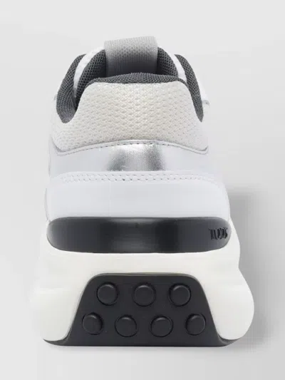 Tod's Fabric And Leather Low Top Sneakers