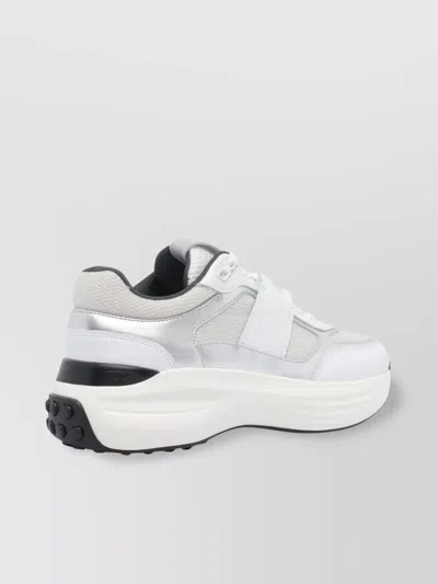 Tod's Fabric And Leather Low Top Sneakers