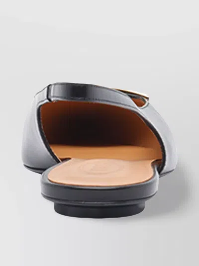 Tod's Pointed Toe Leather Slingback Ballerina Shoes