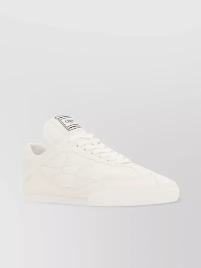 Chloé Leather Low-top Sneakers Quilted Stitching