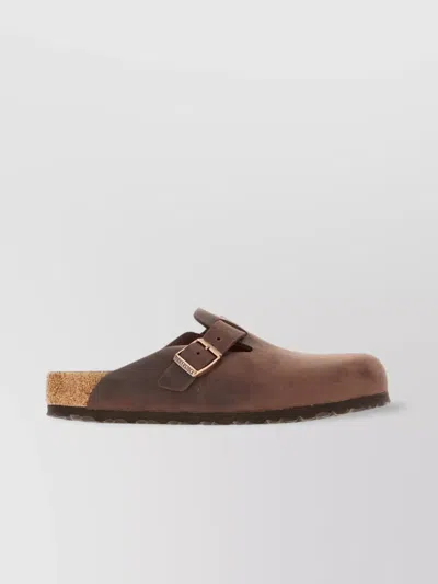 Birkenstock Boston Leather Slippers Cork Sole