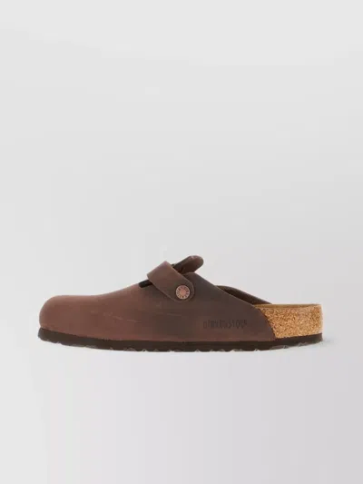 Birkenstock Boston Leather Slippers Cork Sole
