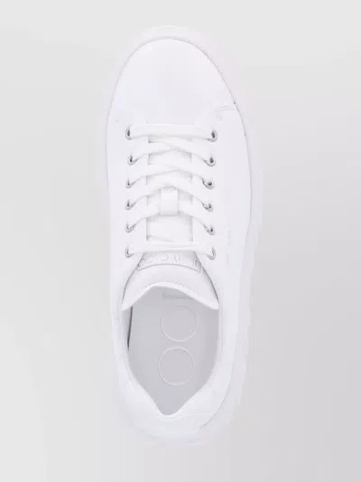 Jimmy Choo Low Top Sneakers With Textured Sole In White