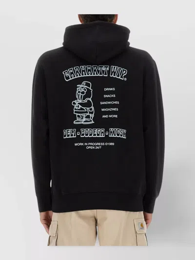Carhartt Hooded Kangaroo Pocket Sweater In Black