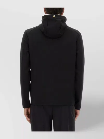 Hugo Boss Hooded Sweater With Long Sleeves And Side Pockets In Black